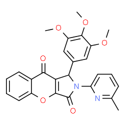 2-(6-Methyl-2-pyridinyl)-1-(3,4,5-trimethoxyphenyl)-1,2-dihydrochromeno[2,3-c]pyrrole-3,9-dione结构式