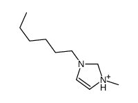 1-hexyl-3-methyl-1,2-dihydroimidazol-1-ium结构式