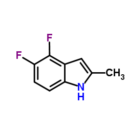 4,5-二氟-2-甲基吲哚结构式