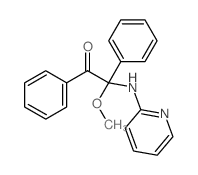 2-methoxy-1,2-diphenyl-2-(pyridin-2-ylamino)ethanone Structure