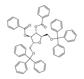 (2R,3R,4R,5R)-2,5-bis((trityloxy)methyl)tetrahydrofuran-3,4-diyl dibenzoate Structure