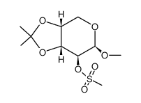 methyl 3,4-O-isopropylidene-2-O-methanesulfonyl-β-D-arabinopyranoside结构式