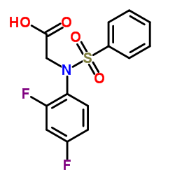 2-[2,4-difluoro(phenylsulfonyl)anilino]acetic acid结构式