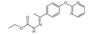 Hydrazinecarboxylic acid, 2-[1-[4-(2-pyrimidinyloxy)phenyl]ethylidene]-, ethyl ester结构式