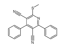 2-methylsulfanyl-4,6-diphenylpyridine-3,5-dicarbonitrile结构式