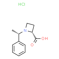 [(1'S),2S]-1-(1'-PHENYLETHYL)AZETIDINE-2-CARBOXYLIC ACID HCL Structure