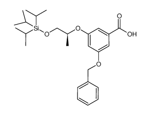 3-(benzyloxy)-5-{(1S)-1-methyl-2-[(triisopropylsilyl)oxy]ethoxy}benzoic acid结构式