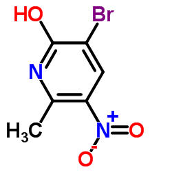3-溴-6-甲基-5-硝基-2(1H)-吡啶酮结构式