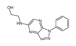 2-[(1-phenylpyrazolo[3,4-b]pyrazin-5-yl)amino]ethanol结构式