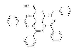 benzyl 2,3,4-tri-O-benzoyl-β-D-glucopyranoside结构式