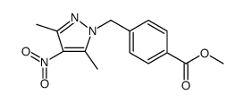 Benzoic acid, 4-[(3,5-dimethyl-4-nitro-1H-pyrazol-1-yl)methyl]-, methyl ester Structure