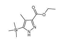4-methyl-5-trimethylsilylpyrazole-3-carboxylic acid ethyl ester Structure