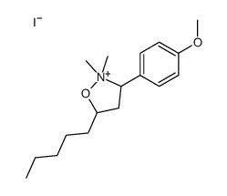3-(4-methoxyphenyl)-2,2-dimethyl-5-pentyl-1,2-oxazolidin-2-ium,iodide Structure