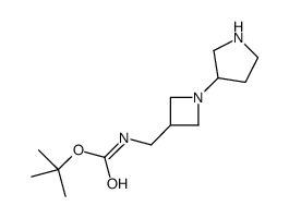 tert-butyl N-[(1-pyrrolidin-3-ylazetidin-3-yl)methyl]carbamate Structure