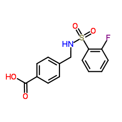 4-({[(2-Fluorophenyl)sulfonyl]amino}methyl)benzoic acid结构式