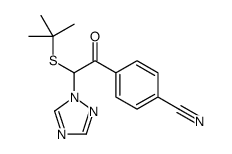 4-[2-tert-butylsulfanyl-2-(1,2,4-triazol-1-yl)acetyl]benzonitrile Structure