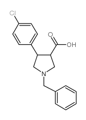 1-苄基-4-(4-氯苯基)-吡咯烷-3-羧酸盐酸盐结构式