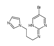 5-bromo-N-(3-imidazol-1-ylpropyl)pyrimidin-2-amine结构式