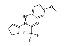 trifluoroacetic acid 1-(1-cyclopenten-1-yl)-2-(4-methoxyphenyl)hydrazide Structure