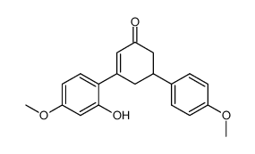 3-(2-hydroxy-4-methoxyphenyl)-5-(4-methoxyphenyl)cyclohex-2-en-1-one结构式