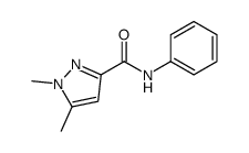 1,5-dimethyl-N-phenylpyrazole-3-carboxamide结构式