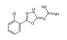[5-(2-chlorophenyl)-1,3,4-oxadiazol-2-yl]thiourea Structure