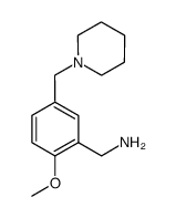 2-Methoxy-5-piperidin-1-ylmethyl-benzylamine结构式