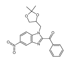 (1-((2,2-dimethyl-1,3-dioxolan-4-yl)methyl)-5-nitro-1H-benzo[d]imidazol-2-yl)(phenyl)methanone结构式