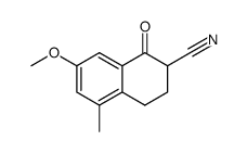 7-methoxy-5-methyl-1-oxo-1,2,3,4-tetrahydronaphthalene-2-carbonitrile结构式