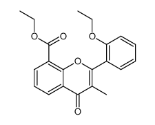 ethyl 2'-ethoxy-3-methylflavone-8-carboxylate结构式