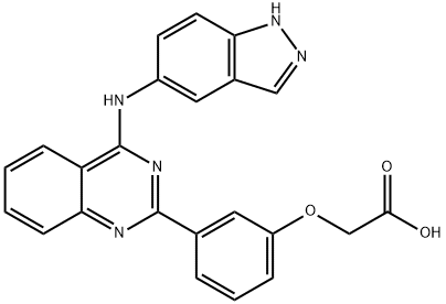 Acetic acid, 2-[3-[4-(1H-indazol-5-ylaMino)-2-quinazolinyl]phenoxy]- structure