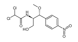 2,2-dichloro-N-[1-hydroxymethyl-2-methoxy-2-(4-nitrophenyl)-ethyl]-acetamide结构式