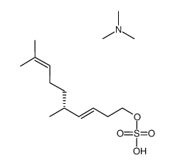 (R)-(-)-trimethylammonium (E)-5,9-dimethyldeca-3,8-dienyl sulfate Structure