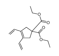 diethyl 3,4-bis(ethenyl)cyclopent-3-ene-1,1-dicarboxylate结构式
