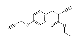 2-cyano-3-(4-prop-2-ynyloxy-phenyl)-propionic acid ethyl ester结构式