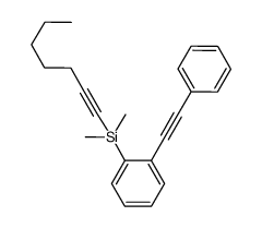 hept-1-ynyldimethyl[2-(phenylethynyl)phenyl]silane结构式