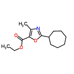 Ethyl 2-cycloheptyl-4-methyl-1,3-oxazole-5-carboxylate Structure