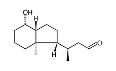 1H-Indene-1-propanal, octahydro-4-hydroxy-β,7a-dimethyl-, (βR,1R,3aR,4S,7aR) Structure