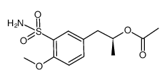 (S)-1-(4-methoxy-3-sulfamoylphenyl)propan-2-yl acetate Structure