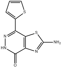 2-氨基-7-(2-噻吩基)[1,3]噻唑并[4,5-D]哒嗪-4(5H)-酮结构式