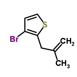 3-Bromo-2-(2-methyl-2-propen-1-yl)thiophene结构式