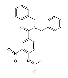 4-acetamido-N,N-dibenzyl-3-nitrobenzamide Structure