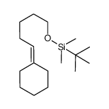 tert-butyl((5-cyclohexylidenepentyl)oxy)dimethylsilane Structure