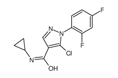 5-chloro-N-cyclopropyl-1-(2,4-difluorophenyl)pyrazole-4-carboxamide Structure
