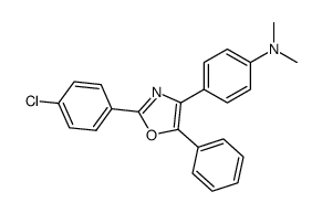 4-[2-(4-chloro-phenyl)-5-phenyl-oxazol-4-yl]-N,N-dimethyl-aniline结构式