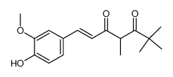 (E)-1-(4-hydroxy-3-methoxyphenyl)-4,6,6-trimethyl-hept-1-ene-3,5-dione结构式