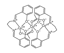 Co3(N,N'-bis(salicylidene)-1,3-propanediaminate)2(OAc)2结构式