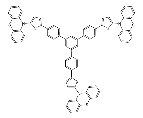 1,3,5-tris{4-[5-(phenothiazin-10-yl)thien-2-yl]phenyl}benzene Structure