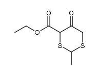 2-methyl-5-oxo-[1,3]dithiane-4-carboxylic acid ethyl ester结构式