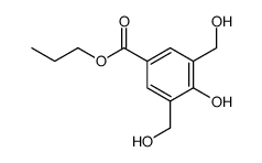 4-hydroxy-3,5-bis-hydroxymethyl-benzoic acid propyl ester结构式